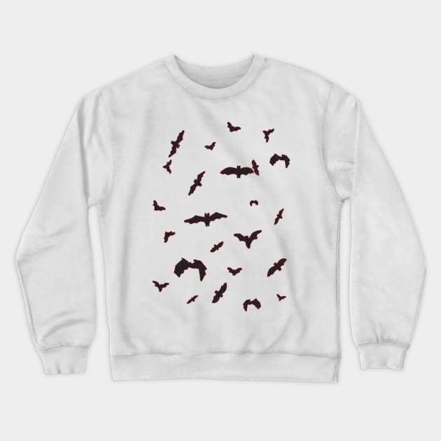 Bats Flying Crewneck Sweatshirt by tesiamarieart